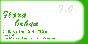 flora orban business card